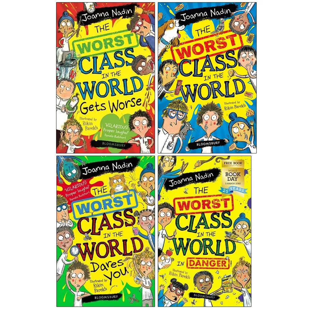 Joanna Nadin The Worst Class in the World Collection 4 Books Set (Gets Worse, The Worst Class in the World, Dares You, The Worst Class in the World in Danger World Book Day)