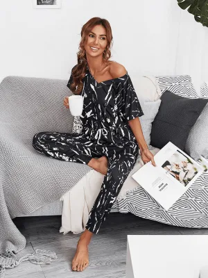 Jumara Loungewear Set - Black Tie Dye