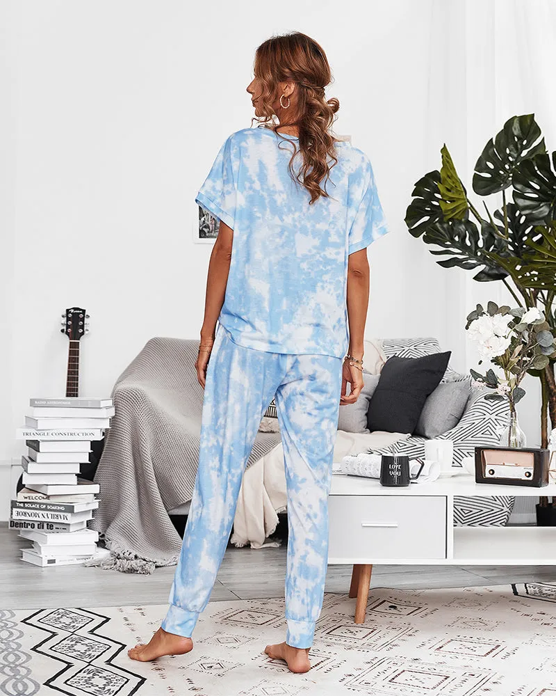 Jumara Loungewear Set - Blue Tie Dye