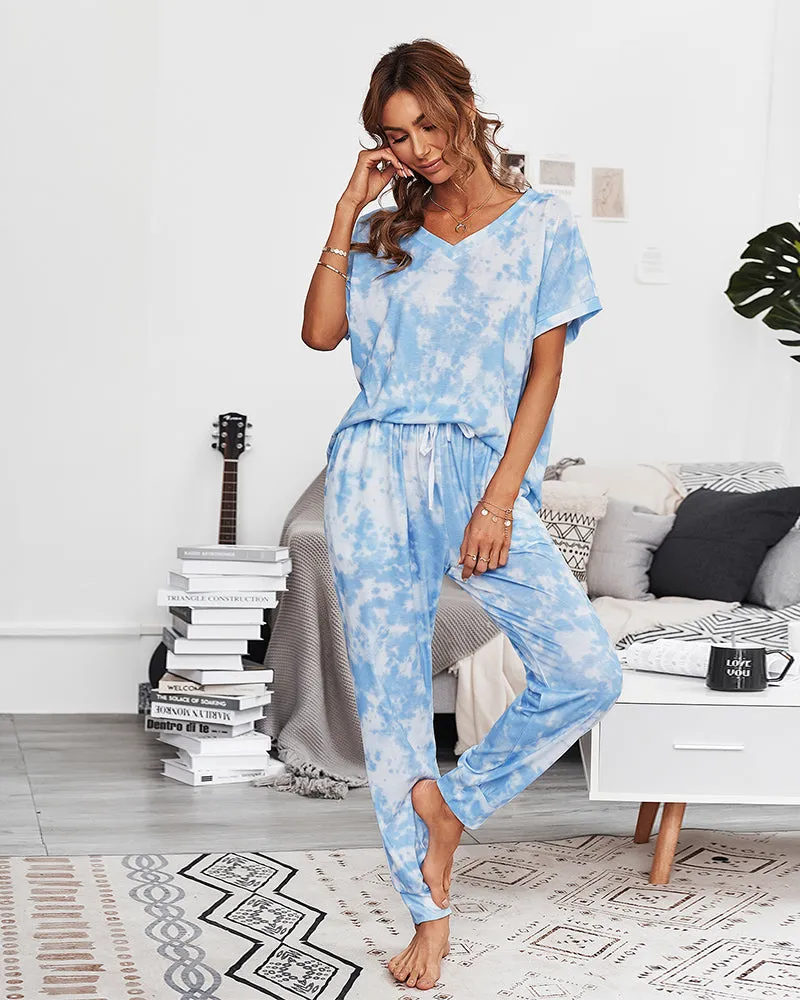 Jumara Loungewear Set - Blue Tie Dye