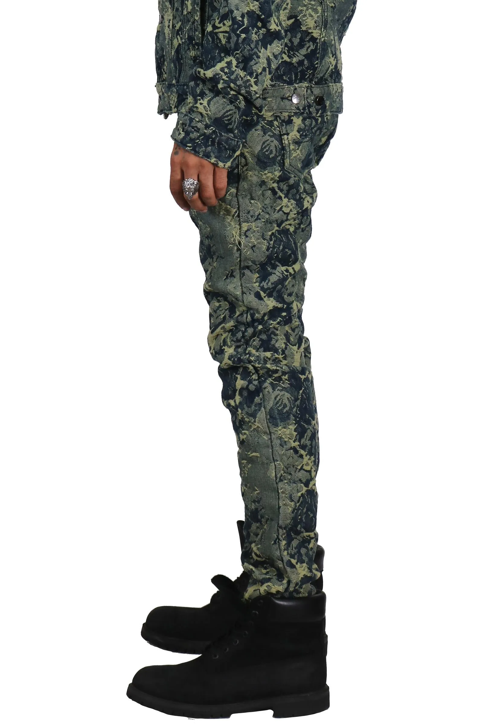 KLP-KP4470-Premium Heavy Print Denim Pants