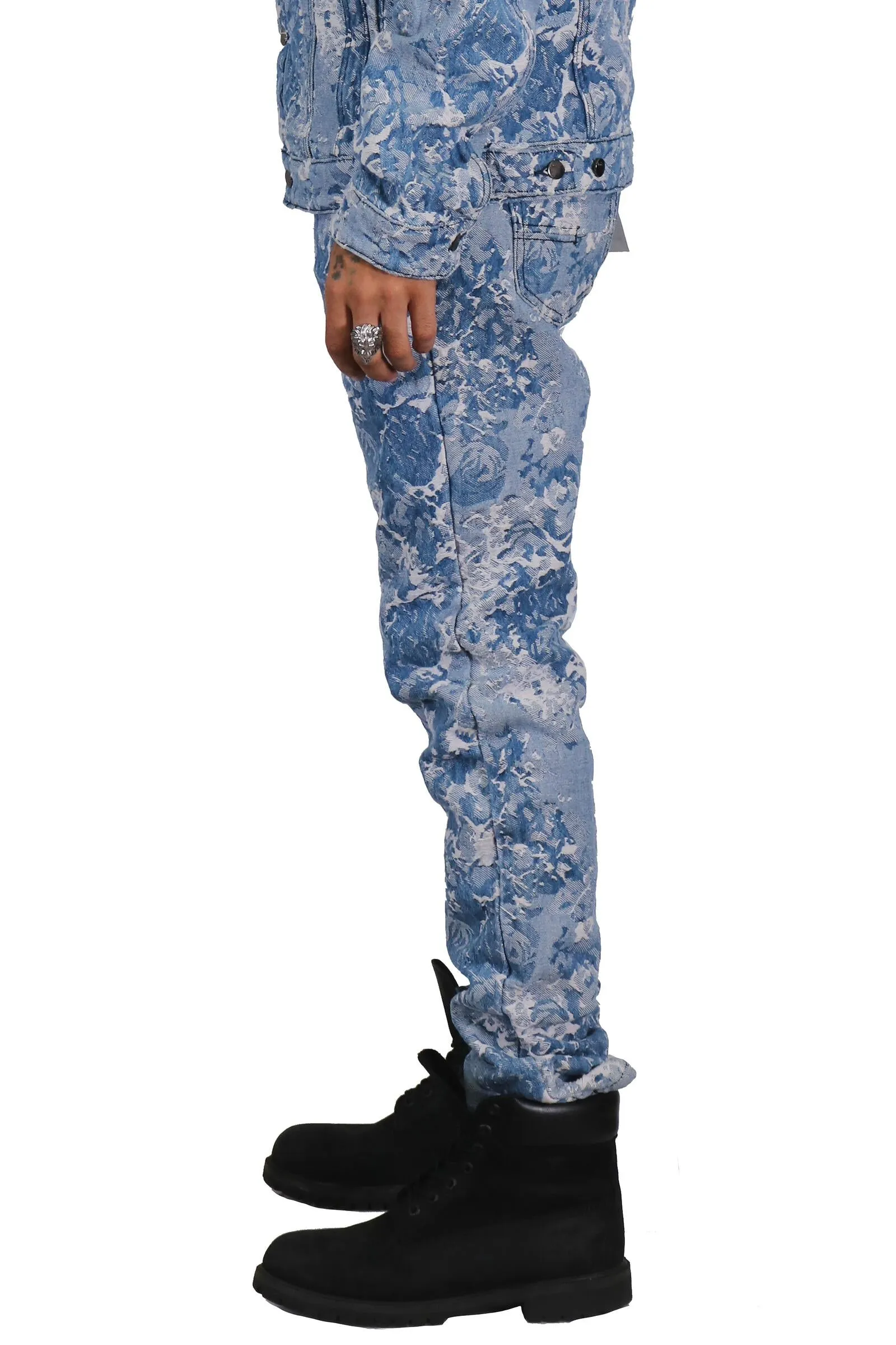 KLP-KP4470-Premium Heavy Print Denim Pants