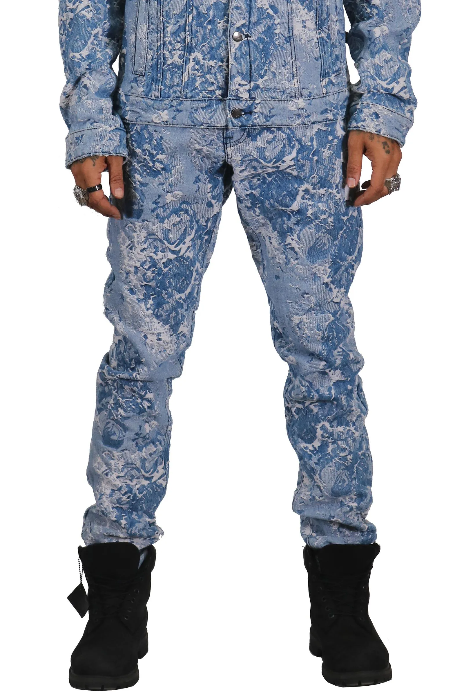 KLP-KP4470-Premium Heavy Print Denim Pants