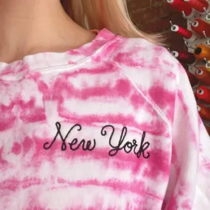 krys Crewneck & Jogger Set - Pink Tie Dye