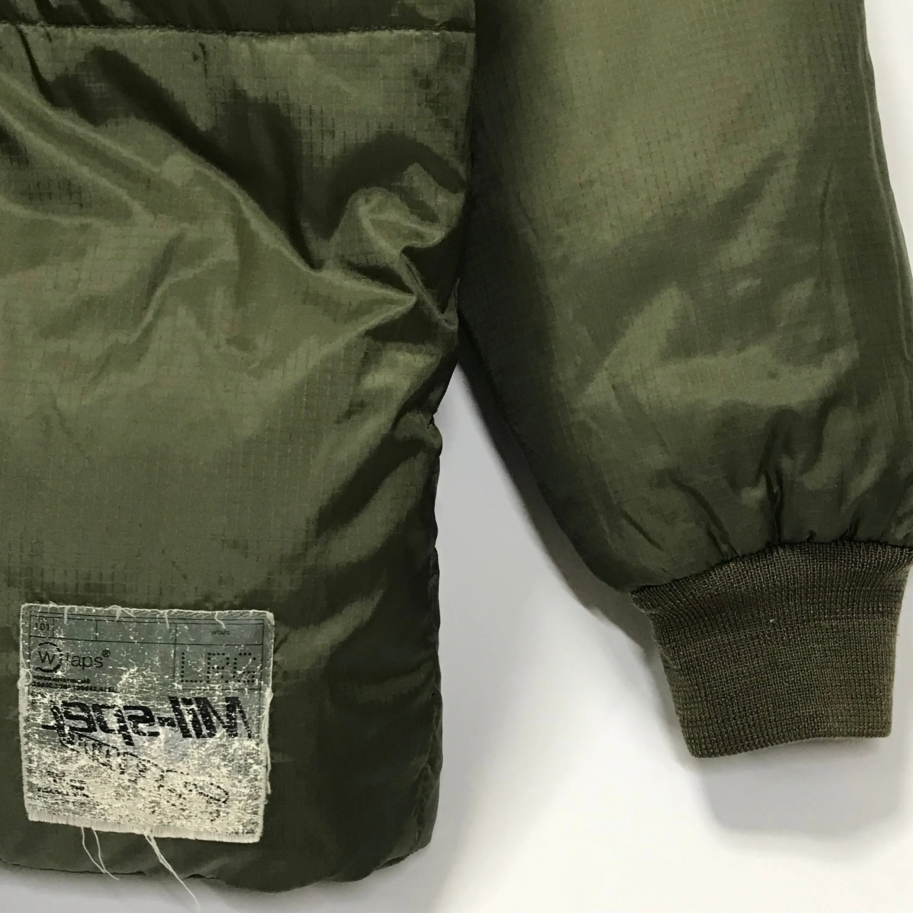 [L] WTaps 4-Way Ripstop Nylon Down Puffer Jacket / Vest Olive