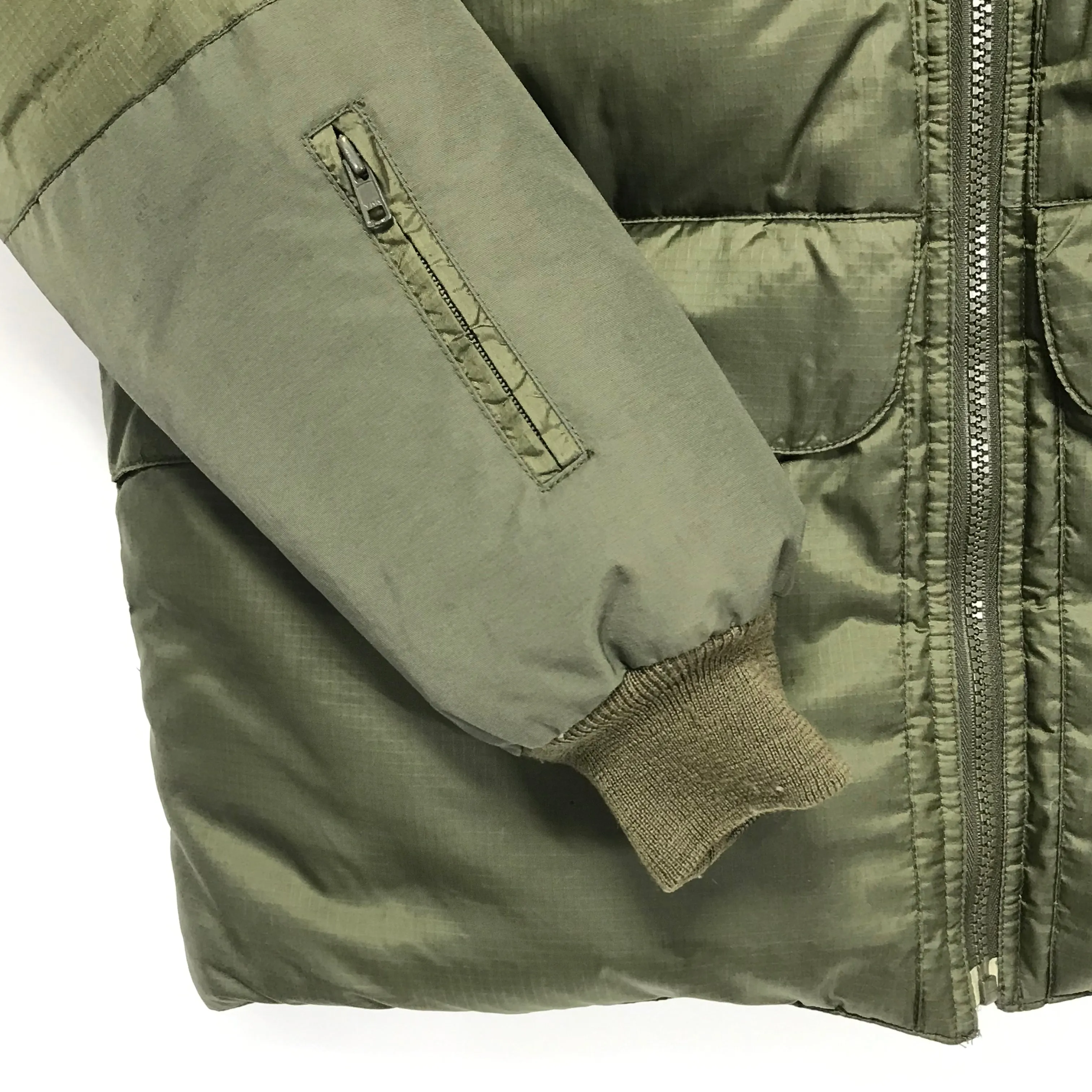 [L] WTaps 4-Way Ripstop Nylon Down Puffer Jacket / Vest Olive