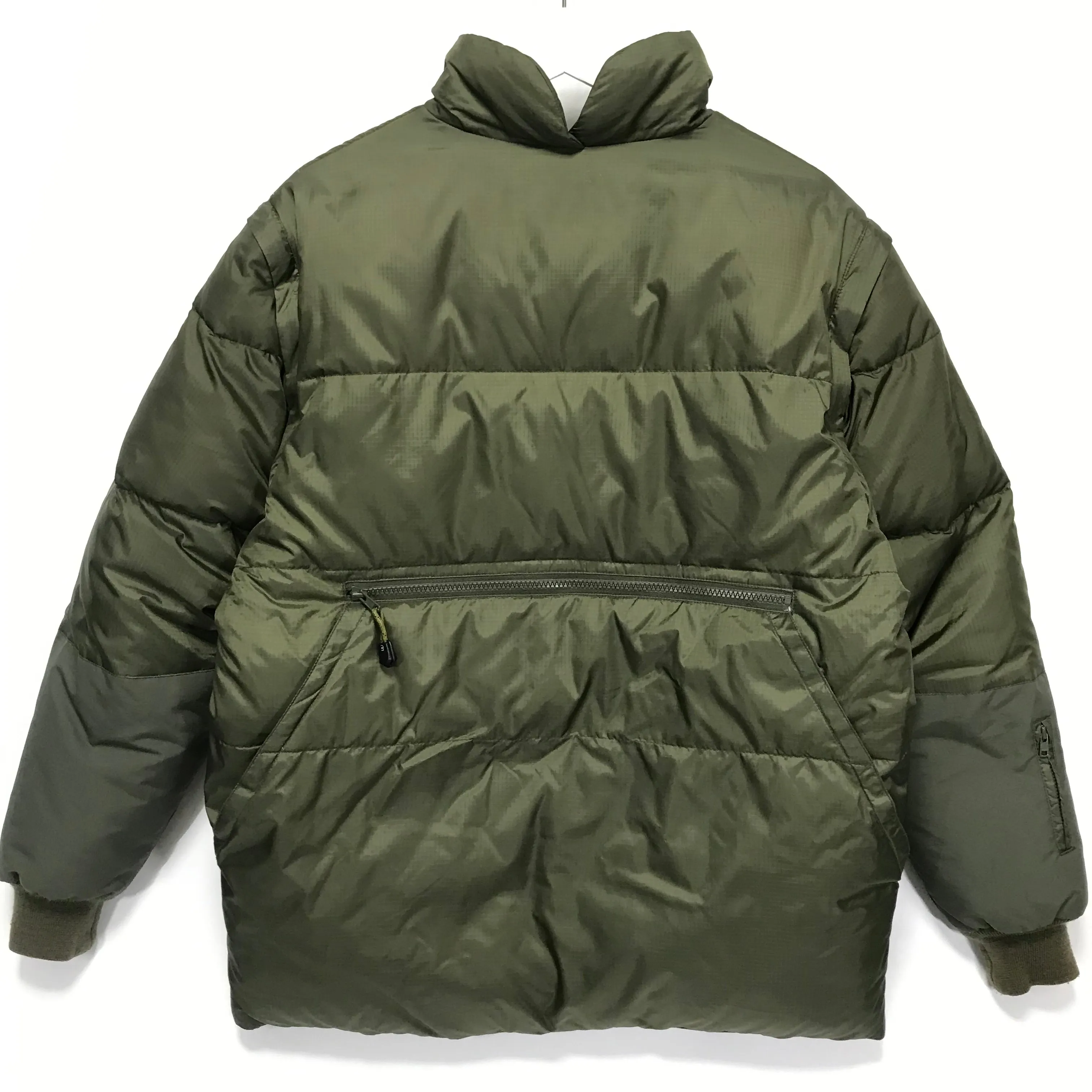 [L] WTaps 4-Way Ripstop Nylon Down Puffer Jacket / Vest Olive