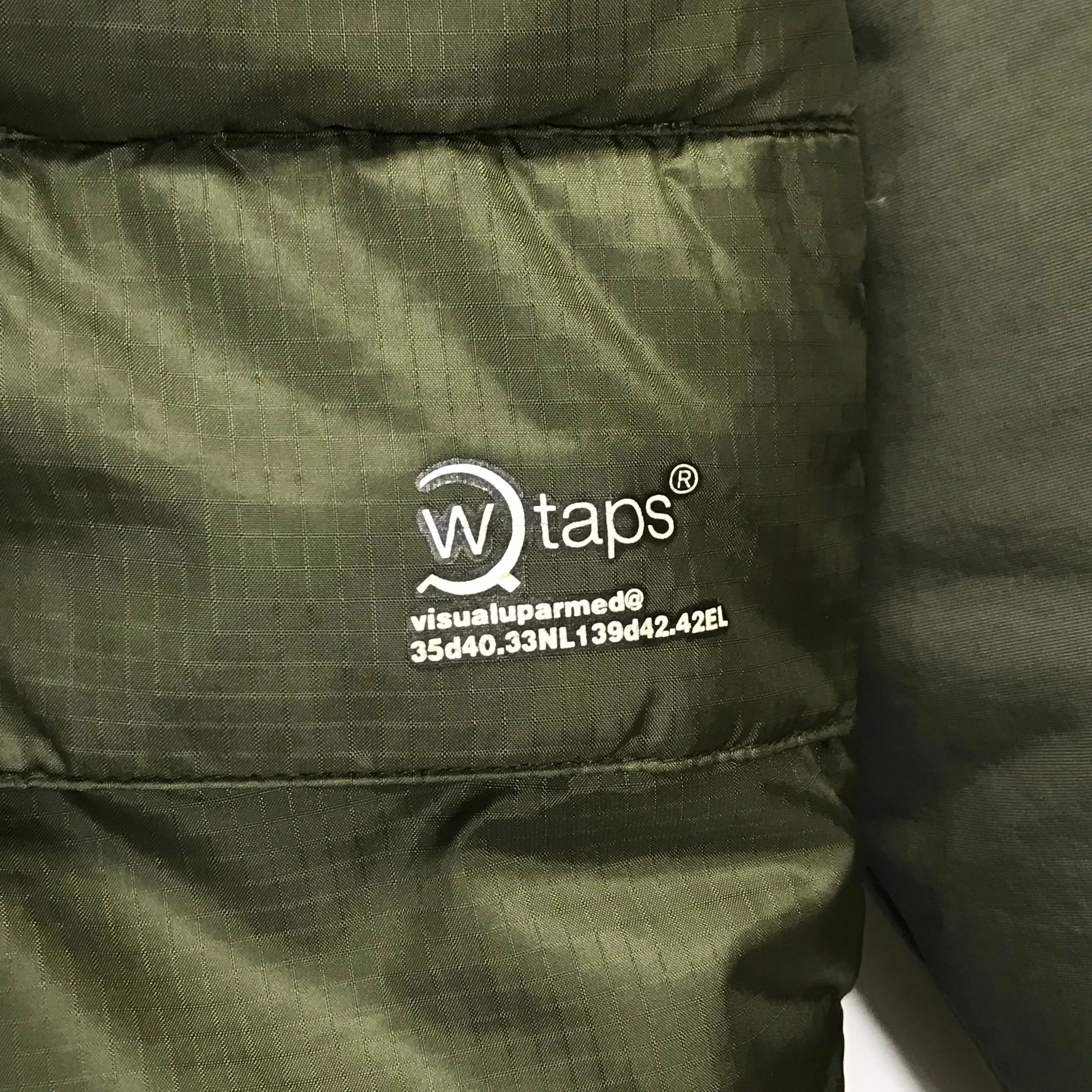 [L] WTaps 4-Way Ripstop Nylon Down Puffer Jacket / Vest Olive