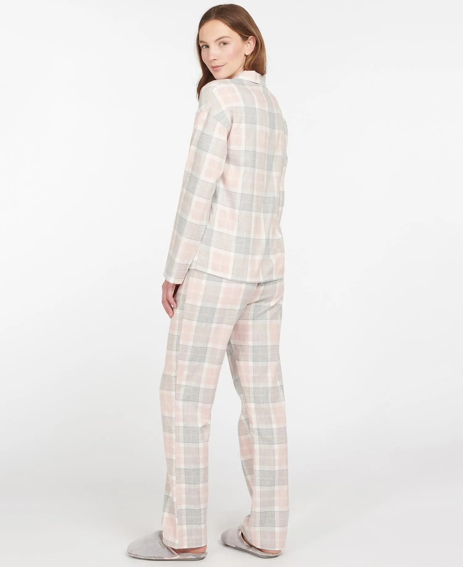 LADIES BARBOUR ELLERY PJ SET - PINK TARTAN