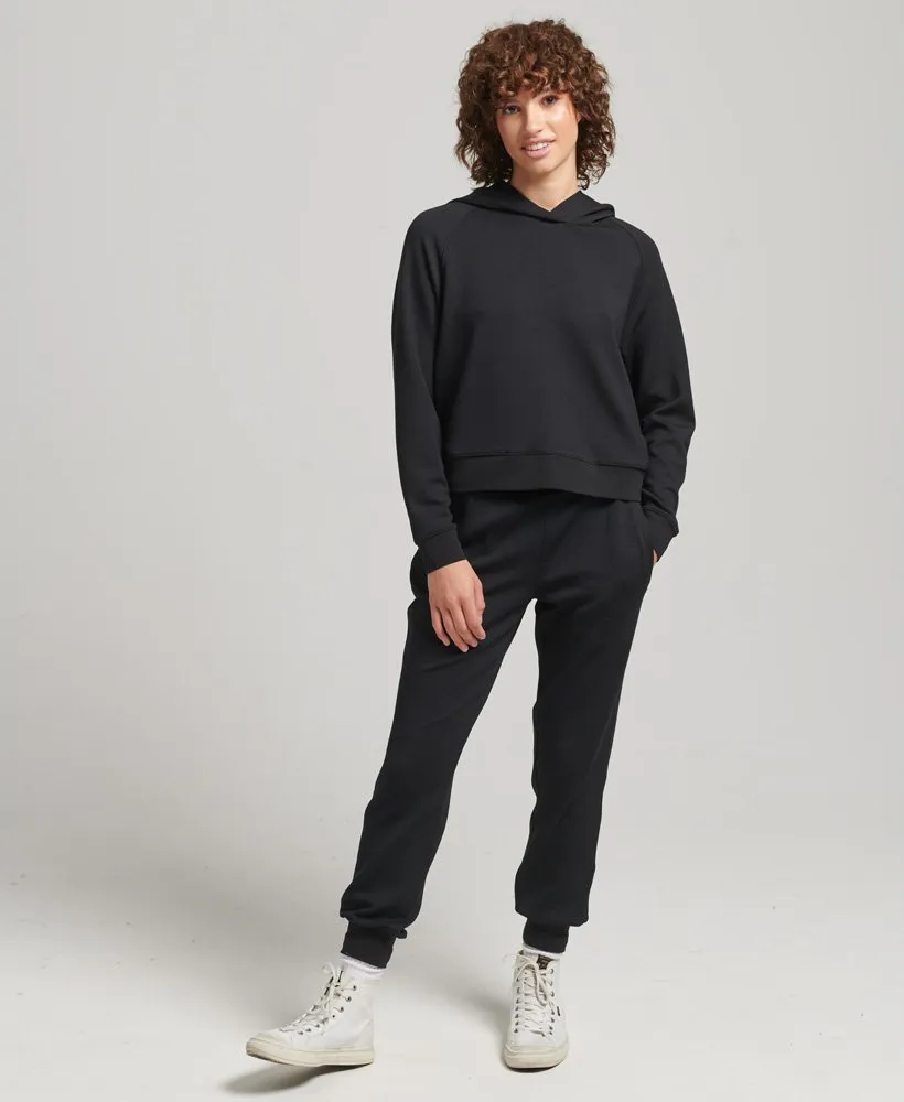 Ladies Superdry Studios Modal Soft Jogger - Black