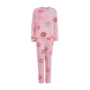 Ladies Warm Fleece Pyjama Sets with Long Sleeves | Loungewear Tops & Bottoms