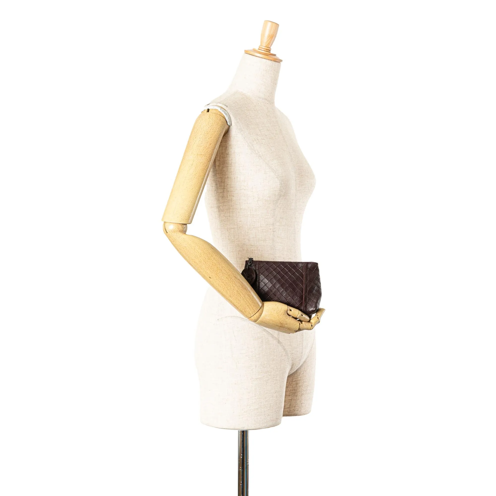 Leather Intrecciomirage Pouch