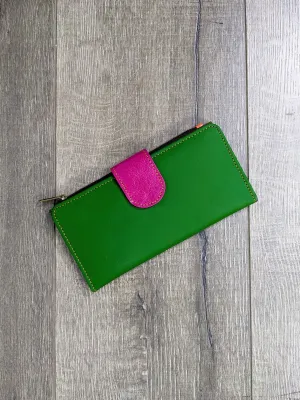 Leather Mixed Zipped Card Holder