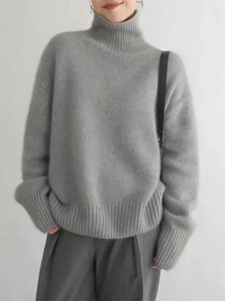 Lena™ – Comfortable, Knitted, Soft Turtleneck Sweater