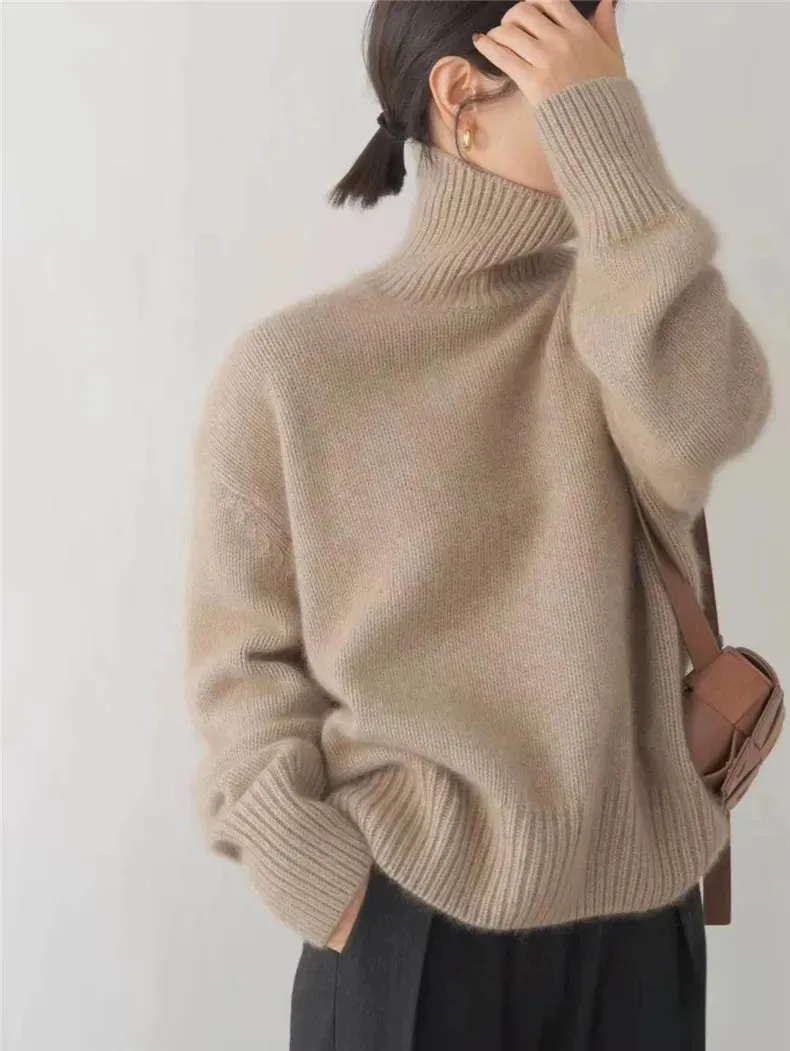 Lena™ – Comfortable, Knitted, Soft Turtleneck Sweater
