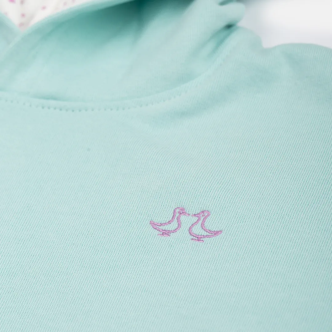 Light Blue Pull On Girls Hoodie