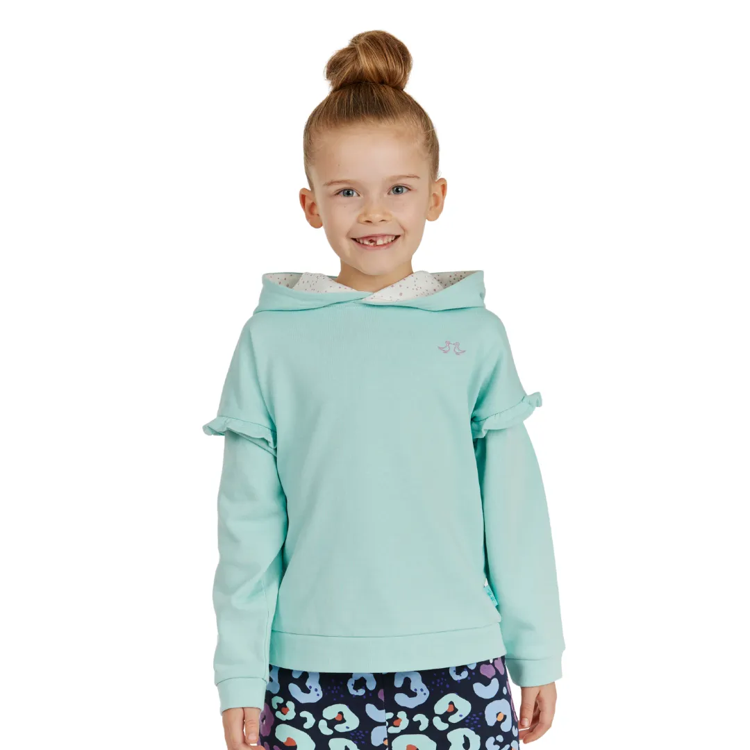 Light Blue Pull On Girls Hoodie