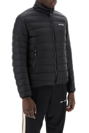 lightweight down jacket with embroidered logo