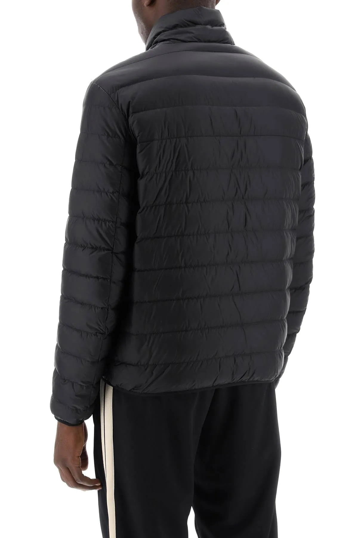 lightweight down jacket with embroidered logo