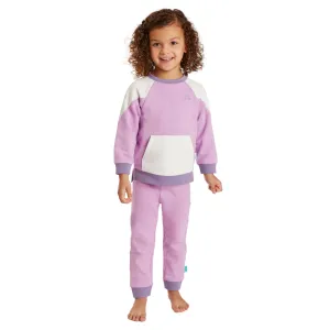 Lilac & White Girls Lounge Set