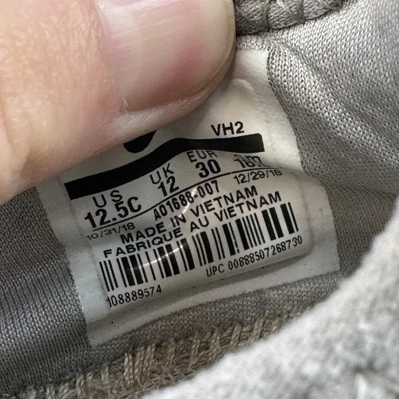 Little Kids Boys Nike Ashin Modern Grade School Gray Sneakers Shoes Size 12.5 C