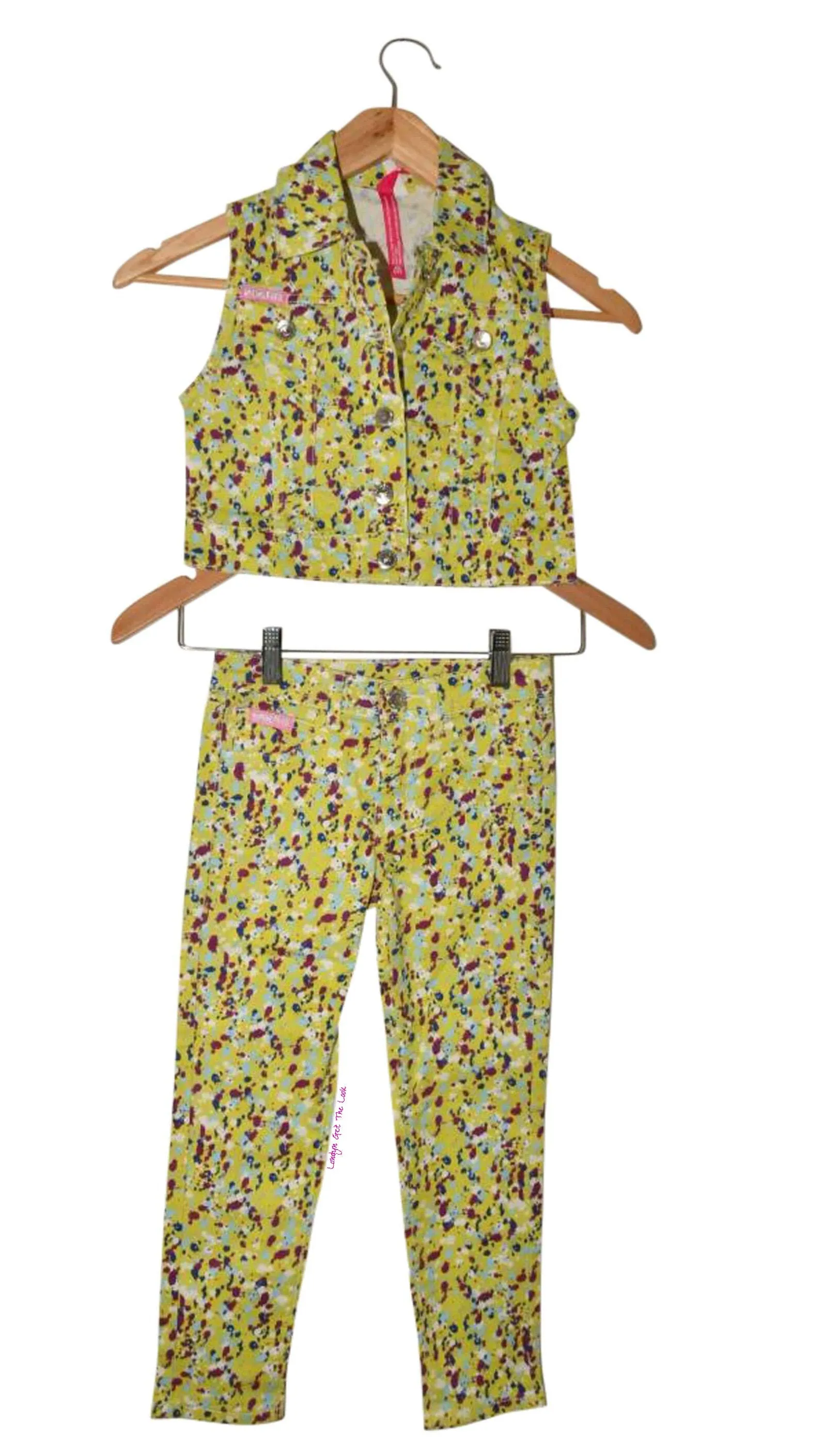 Londyn Splish Splash Girls Paint Splatter Two Piece Set