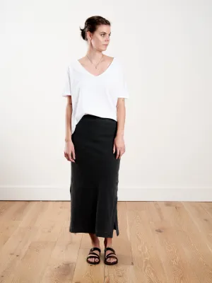 long slit skirt - black