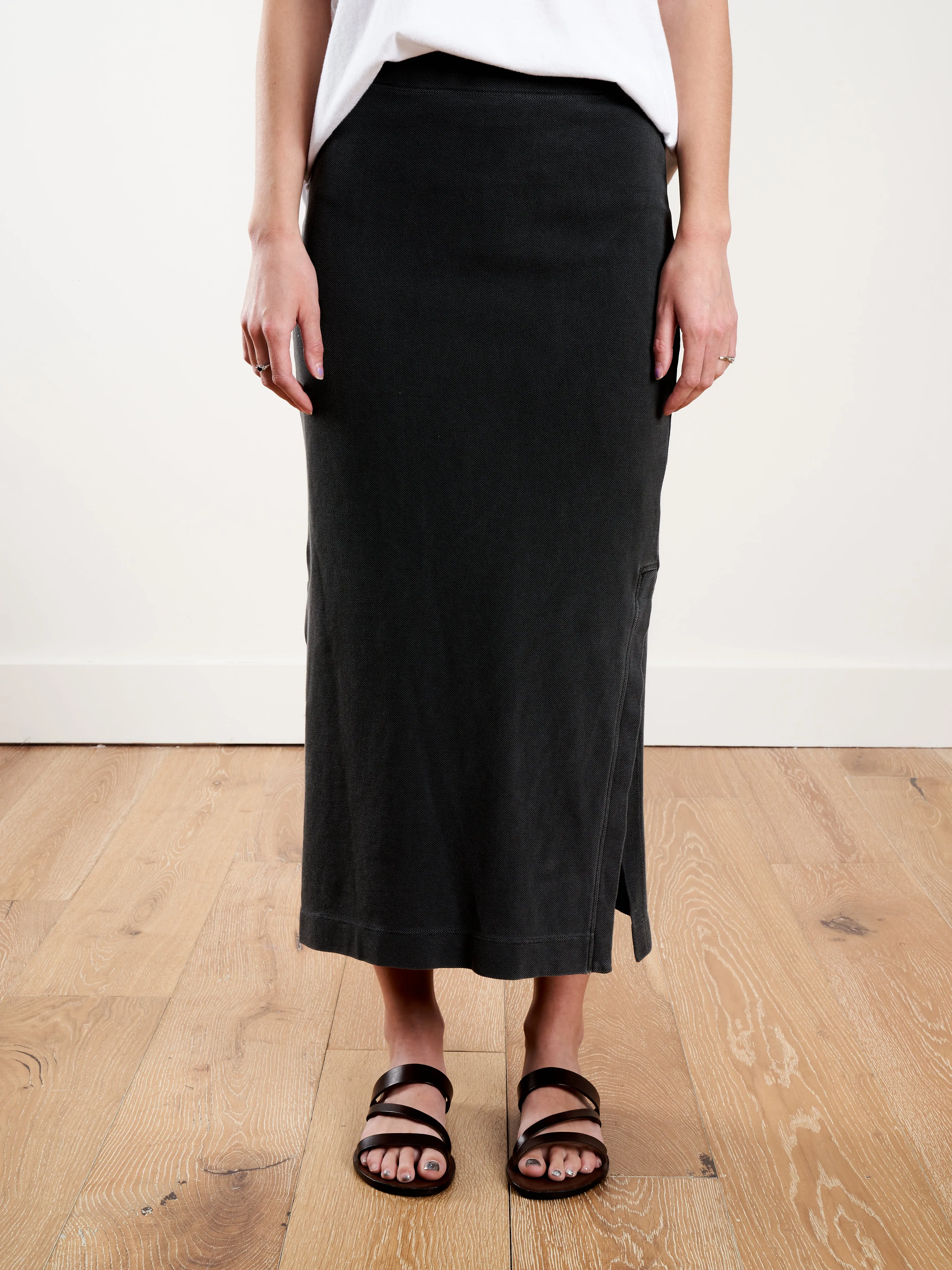 long slit skirt - black