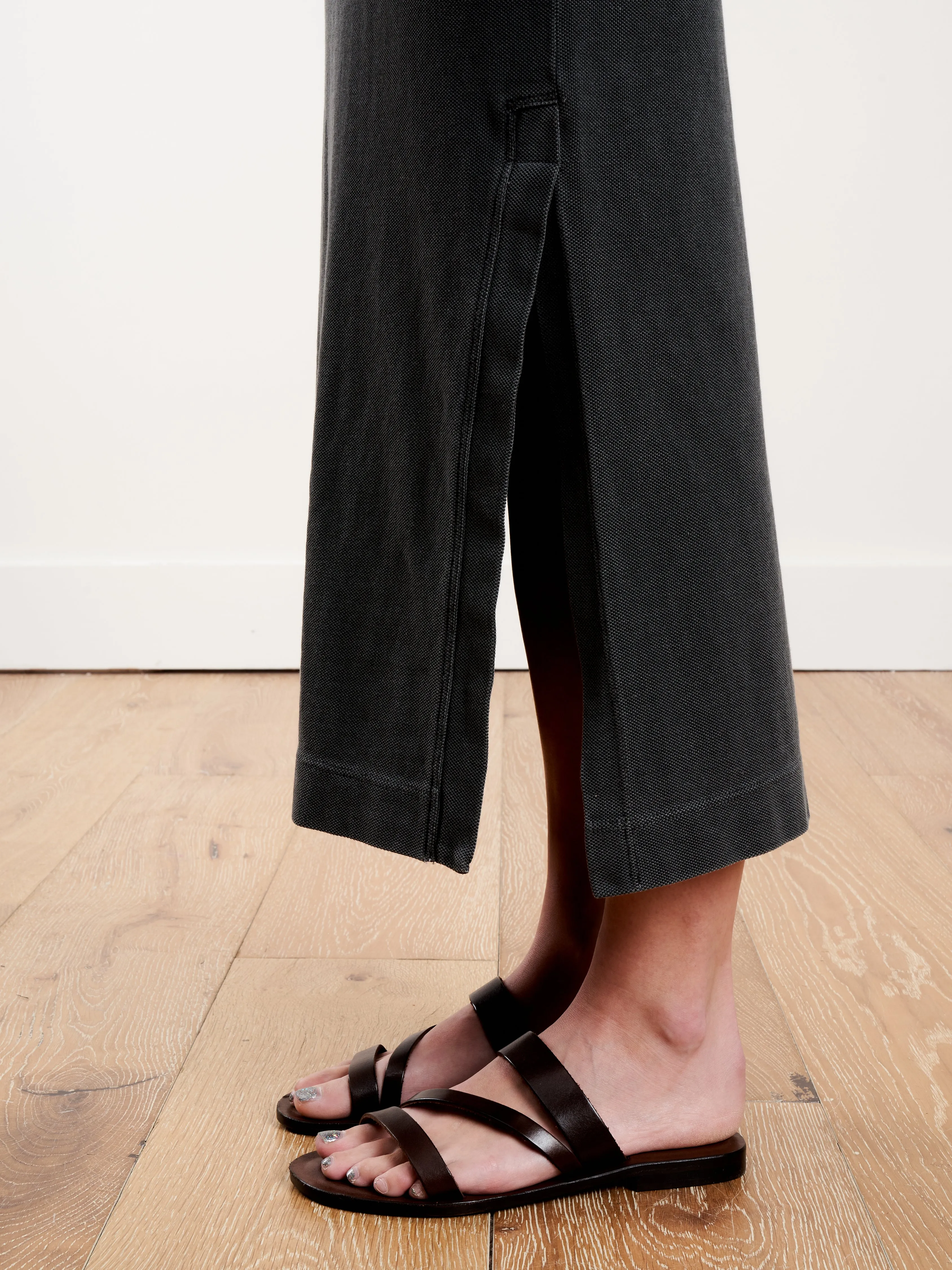 long slit skirt - black
