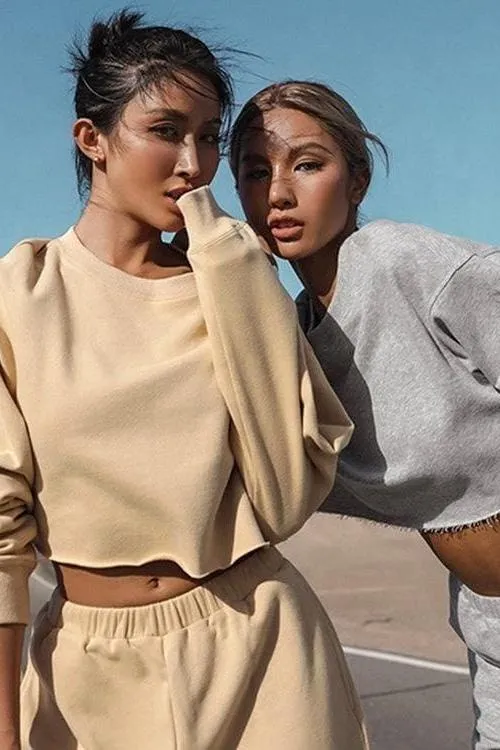 Loose two piece hoodie set