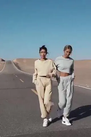 Loose two piece hoodie set