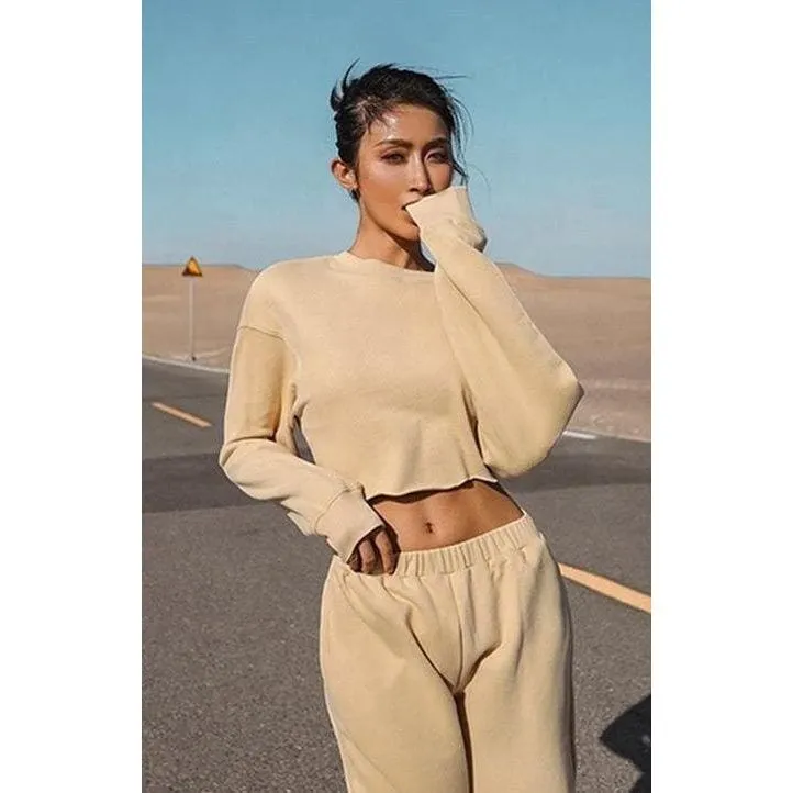 Loose two piece hoodie set
