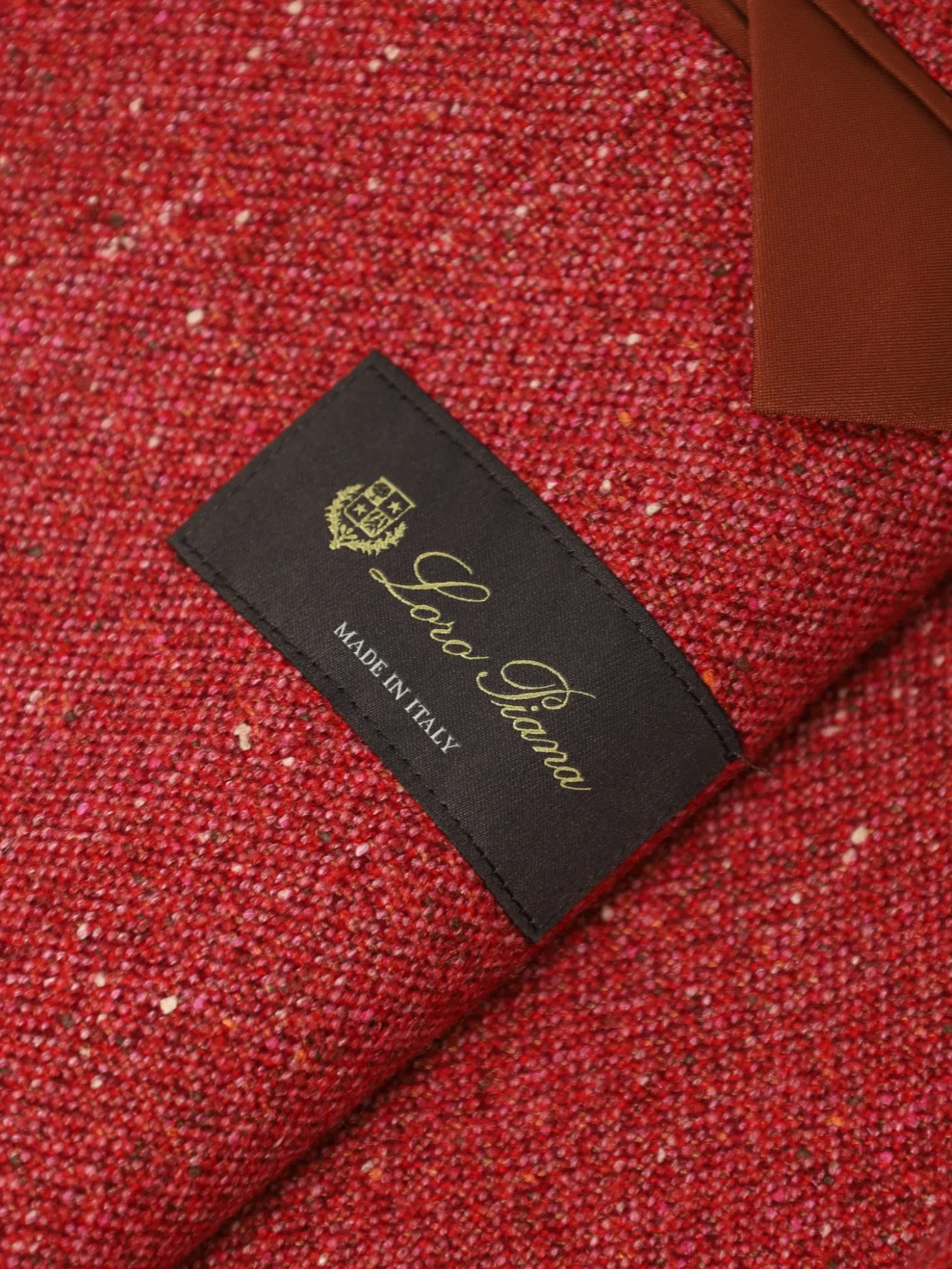 Loro Piana Coral Red Silk & Cashmere Donegal Sartorial Jacket