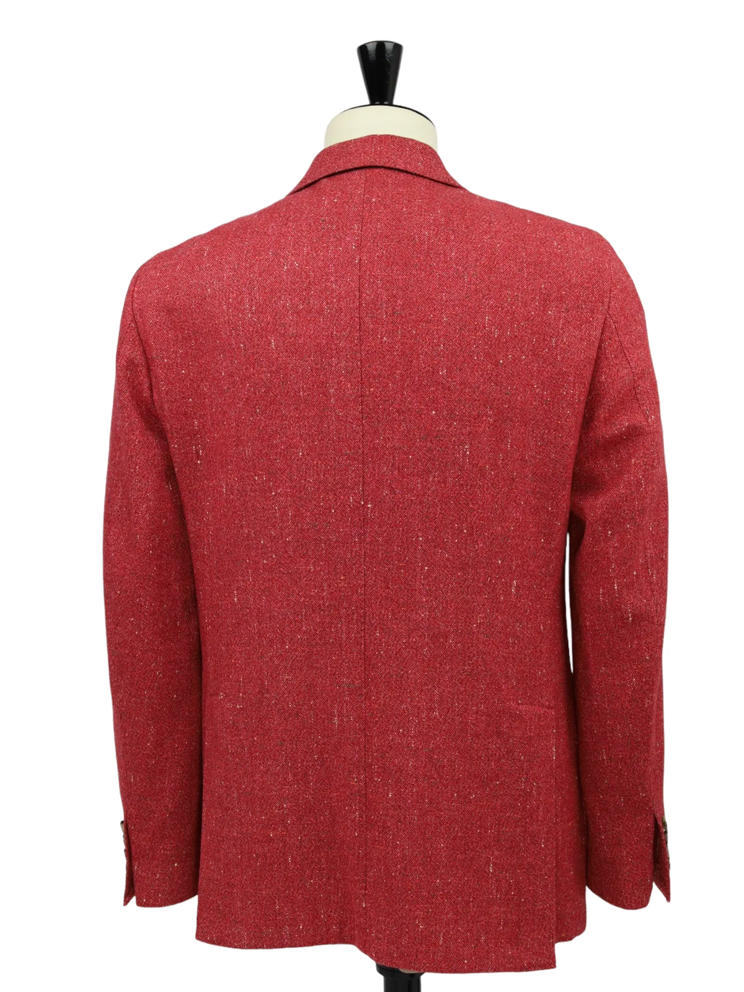 Loro Piana Coral Red Silk & Cashmere Donegal Sartorial Jacket