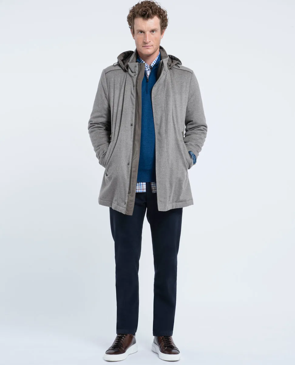 Loro Piana Green Storm System Cashmere Car Coat