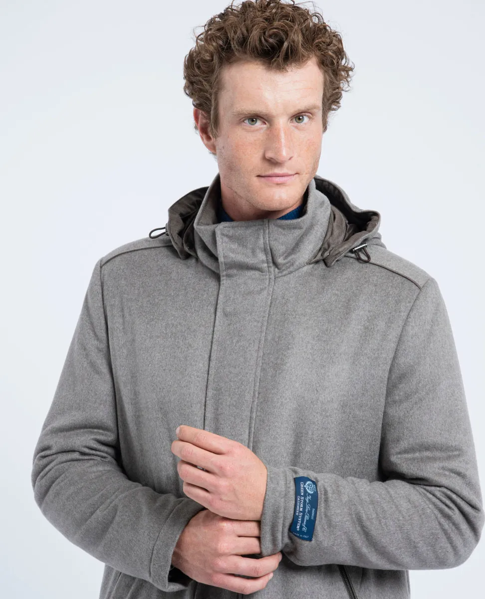Loro Piana Green Storm System Cashmere Car Coat