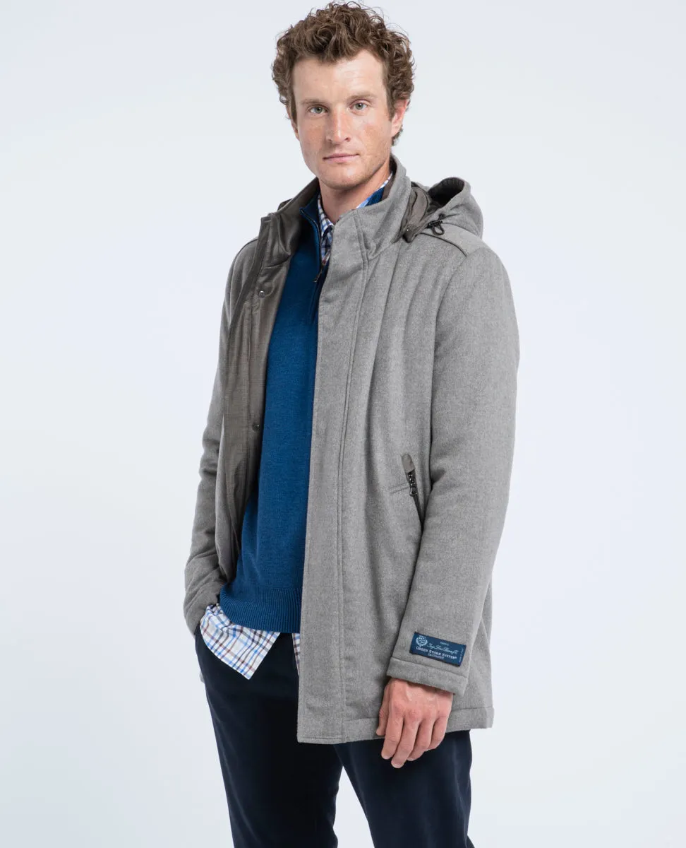 Loro Piana Green Storm System Cashmere Car Coat