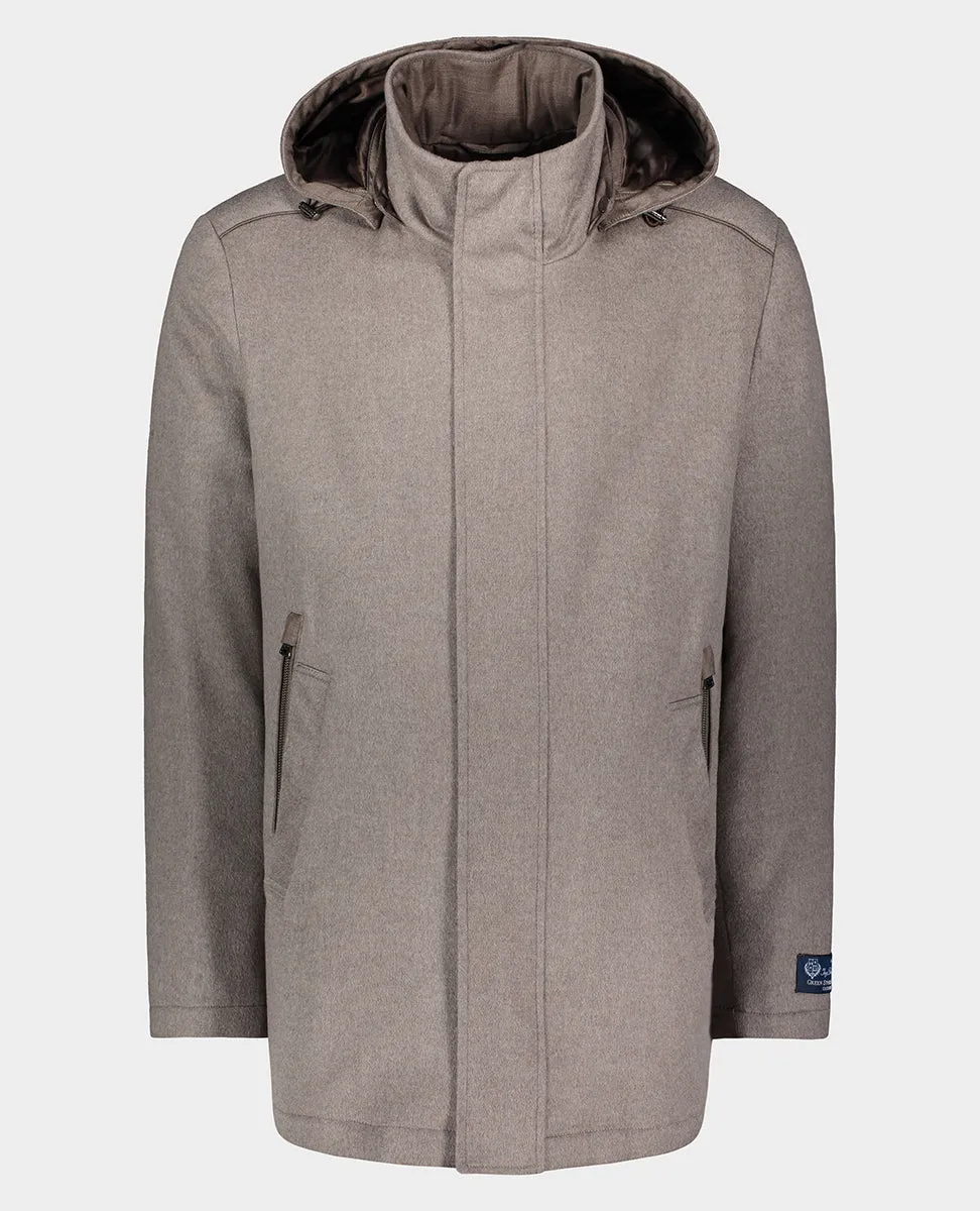 Loro Piana Green Storm System Cashmere Car Coat