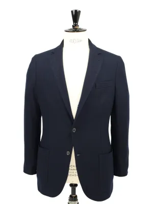 Loro Piana Navy Silk & Cashmere Micro-Structure Jacket