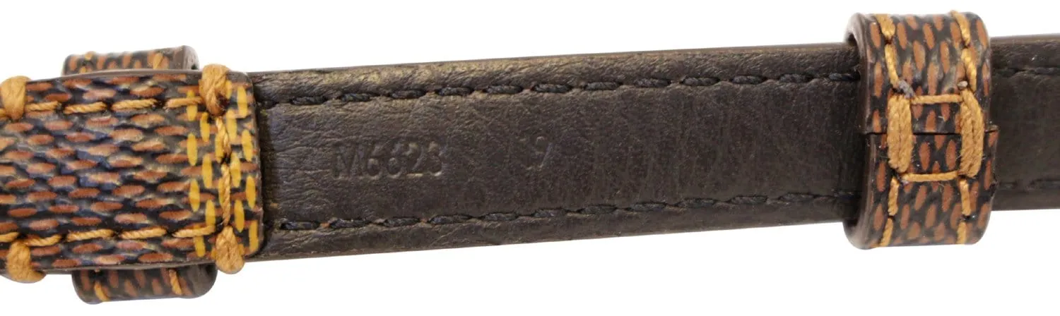 LOUIS VUITTON Brown Damier Ebene Sign It Men's Bracelet