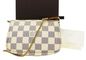 LOUIS VUITTON Damier Azur Mini Accessories Pochette Bag