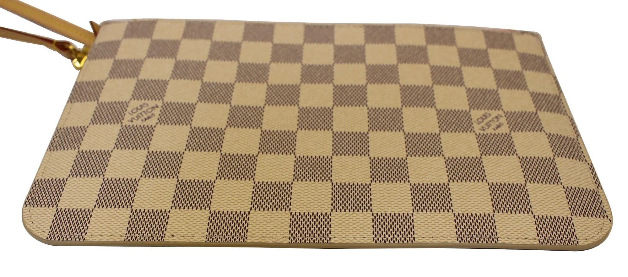 LOUIS VUITTON Damier Azur ROSE BALLERINE Pochette Wristlet Pouch Neverfull MM