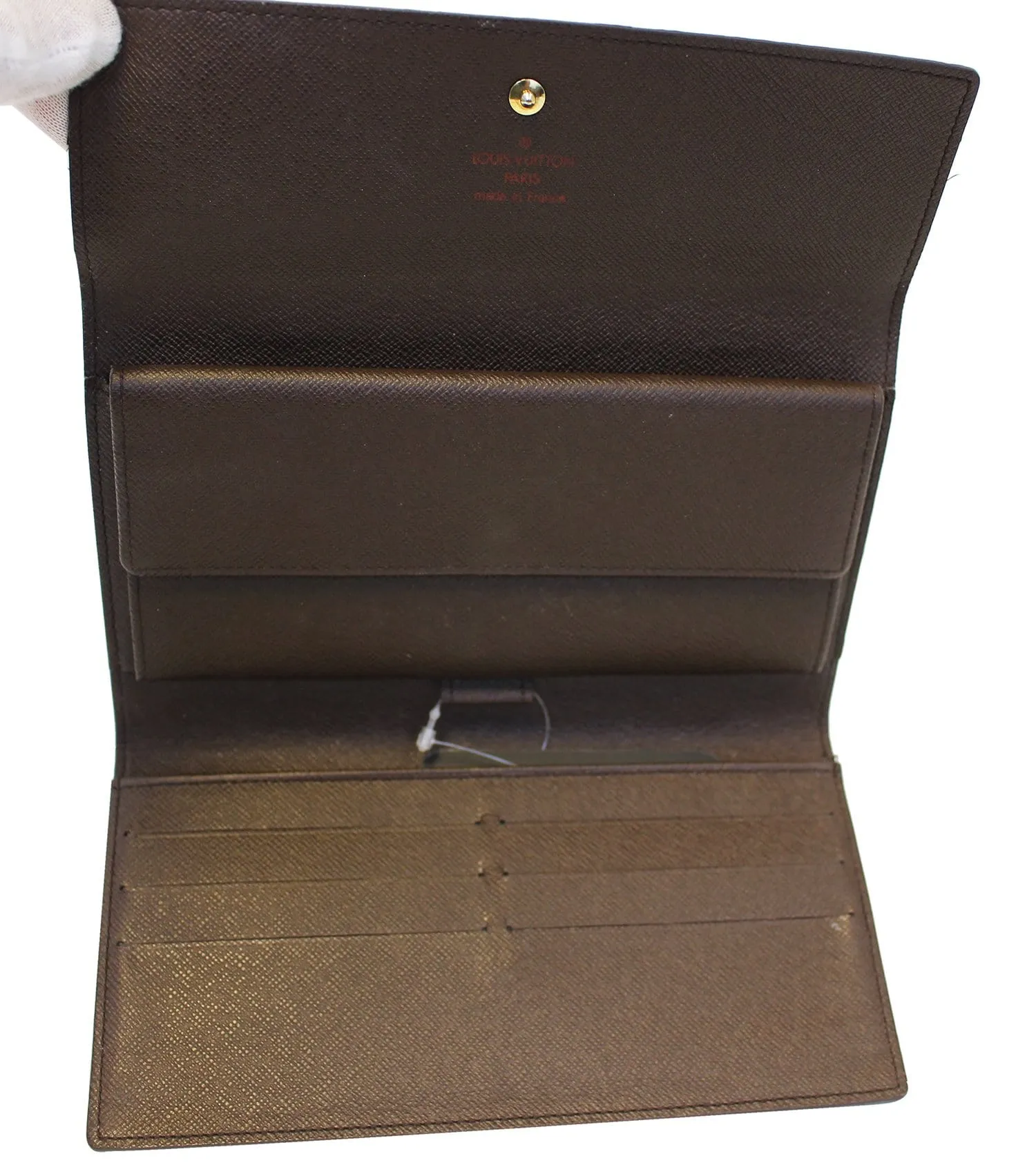 LOUIS VUITTON Damier Ebene Sarah Long Bifold Wallet