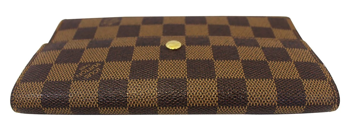 LOUIS VUITTON Damier Ebene Sarah Long Bifold Wallet