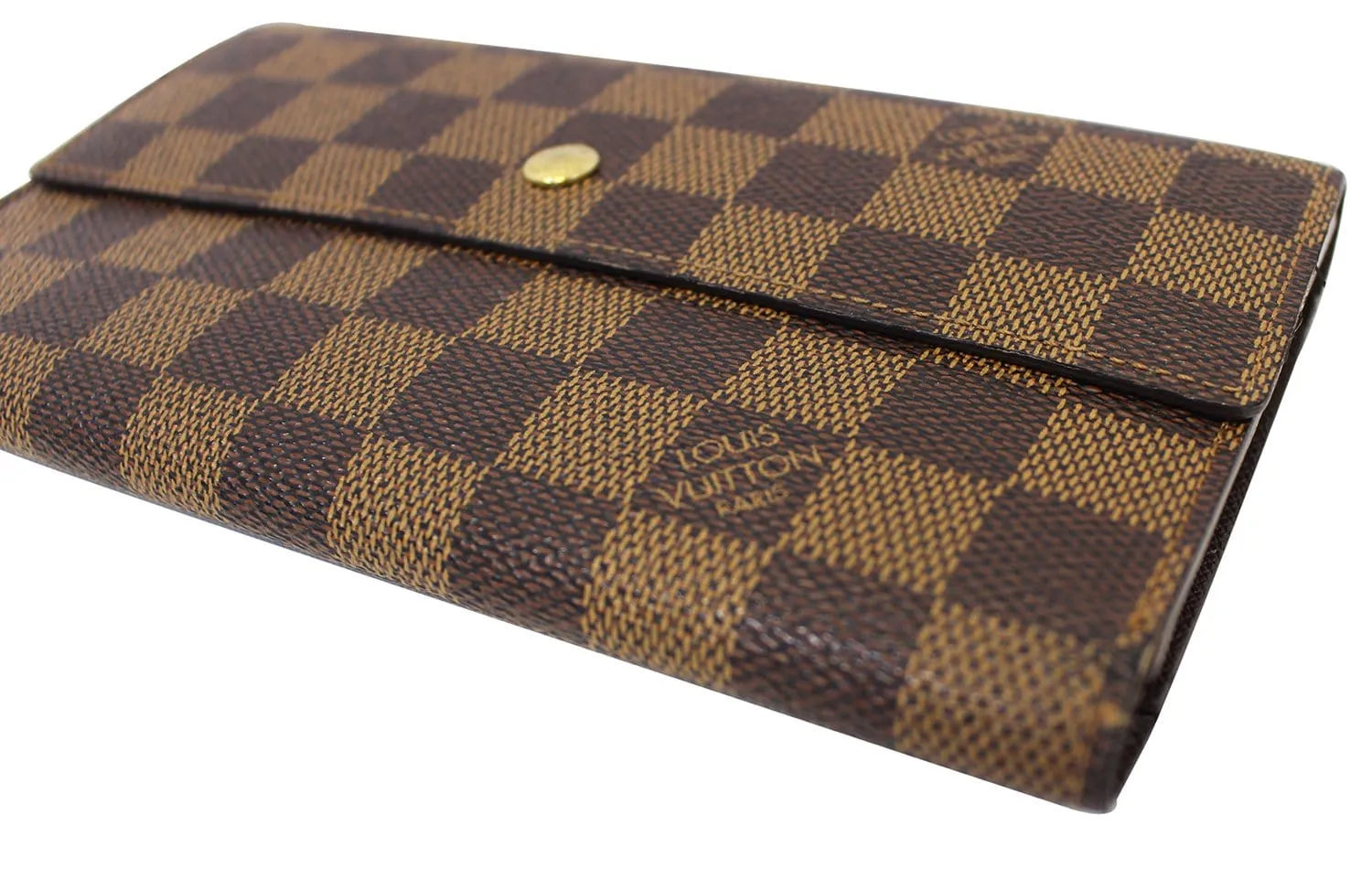 LOUIS VUITTON Damier Ebene Sarah Long Bifold Wallet