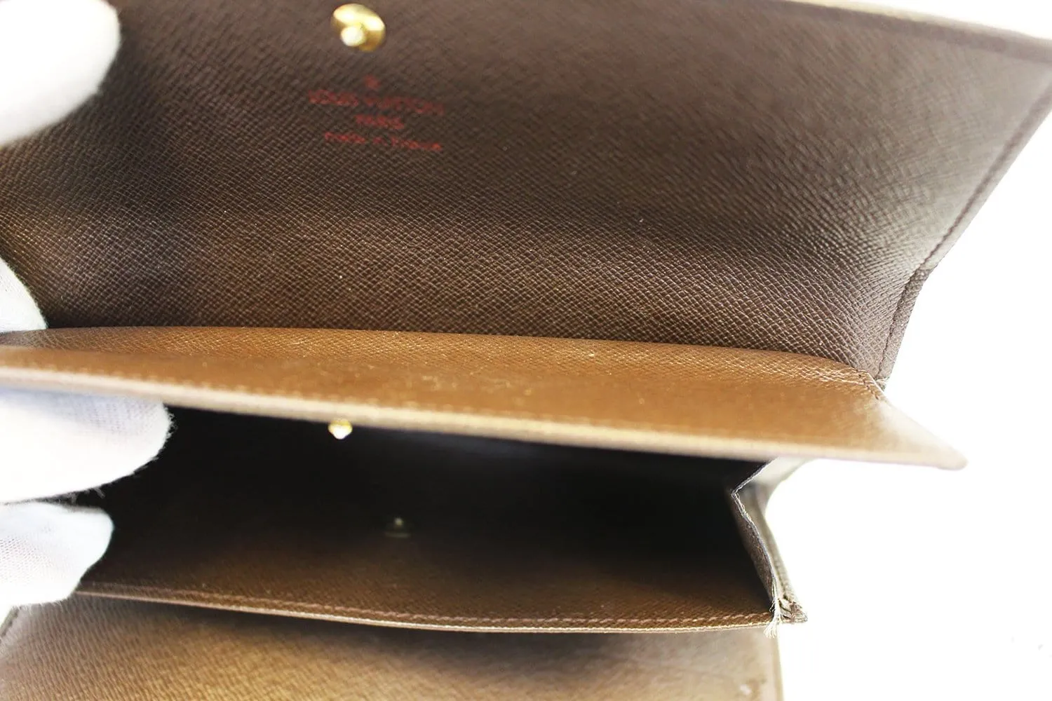 LOUIS VUITTON Damier Ebene Sarah Long Bifold Wallet
