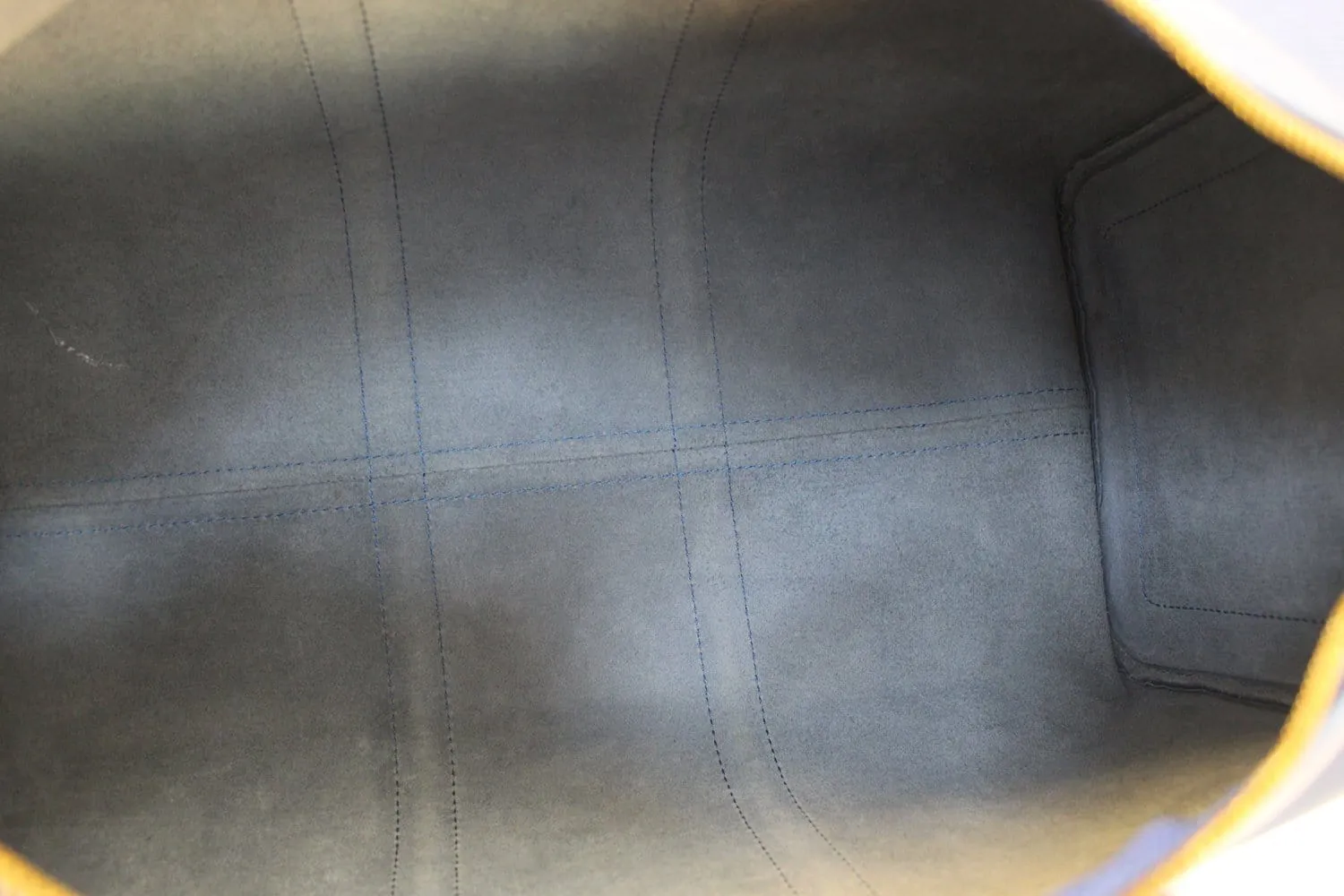 LOUIS VUITTON Epi Leather Blue Keepall 45 Boston Bag