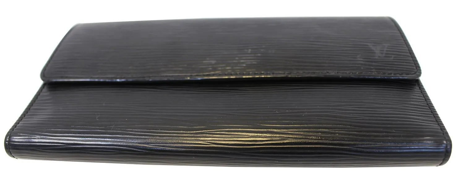 LOUIS VUITTON Epi Porte Tresor International Black Wallet