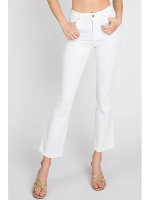 LTJ Bambino Crop Baby Flare Jeans - Optic White