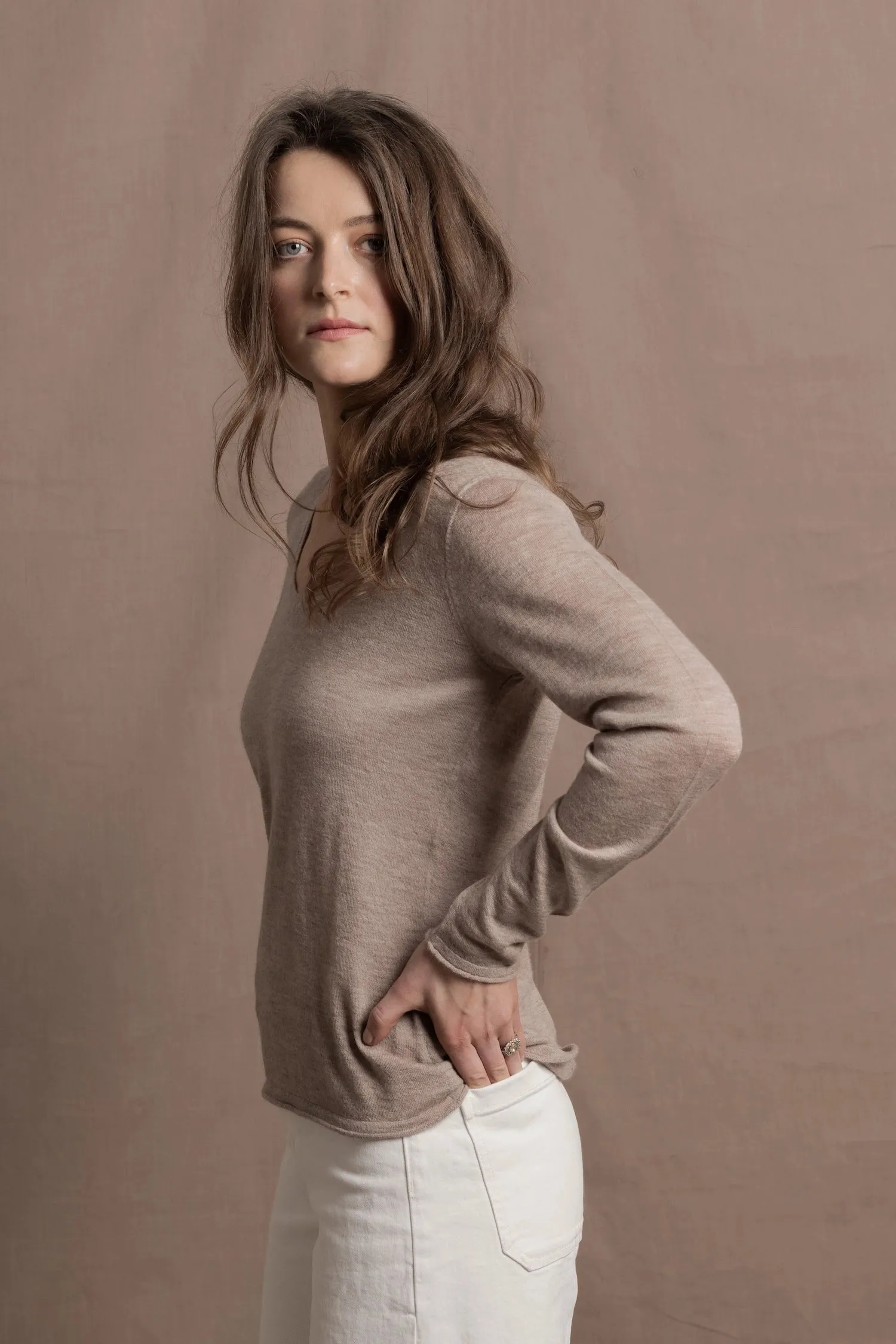 Luna Cashmere V-Neck Sweater